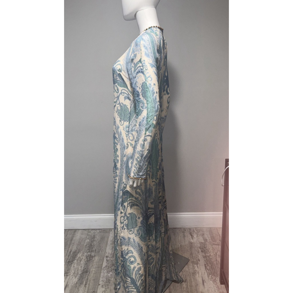 Zimmermann Illuminate Turquoise Paisley Long Sleeve Maxi Dress Size 8 (2) - Picture 10 of 16